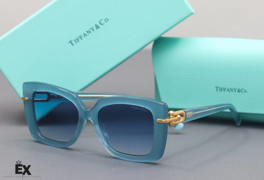 Tiffany & Co. Blue Oversized Sunglasses