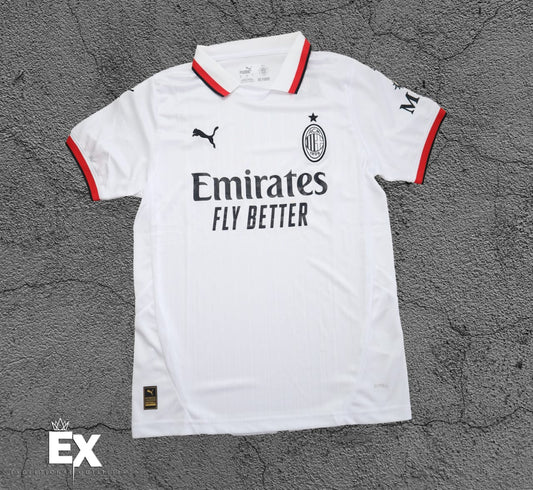 AC Milan White, Red, and Black Skipper Polo Shirt