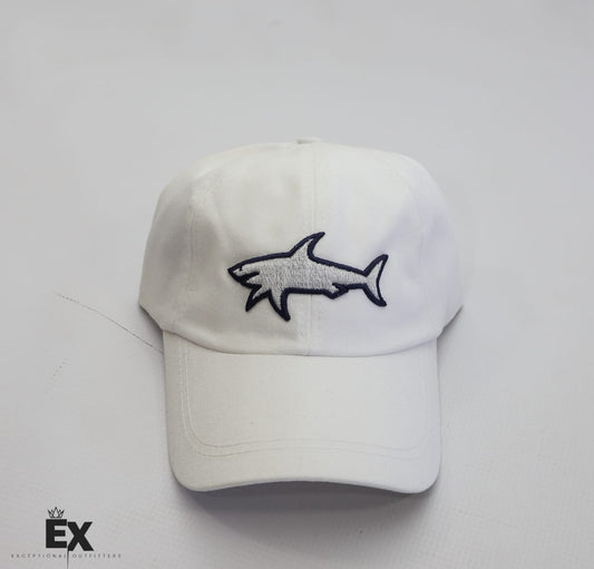 White Shark Embroidered Cap