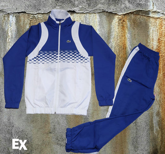 Lacoste Two Piece Tracksuit | White & Blue