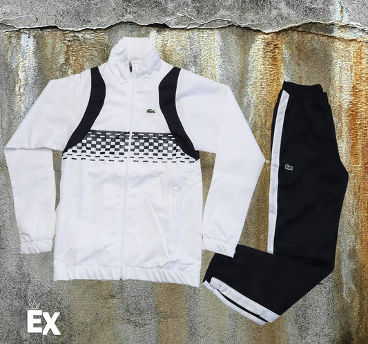 Lacoste Two Piece Tracksuit | Black & White